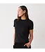 Textured Tri-Blend Basic Crew Neck Tee- Black