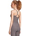 Spacedye Slim Racerback Cropped Tank- Soft Umber Heather