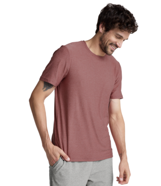 Beyond Yoga Always Beyond Crew Tee 2.0- Smoked Rose Heather
