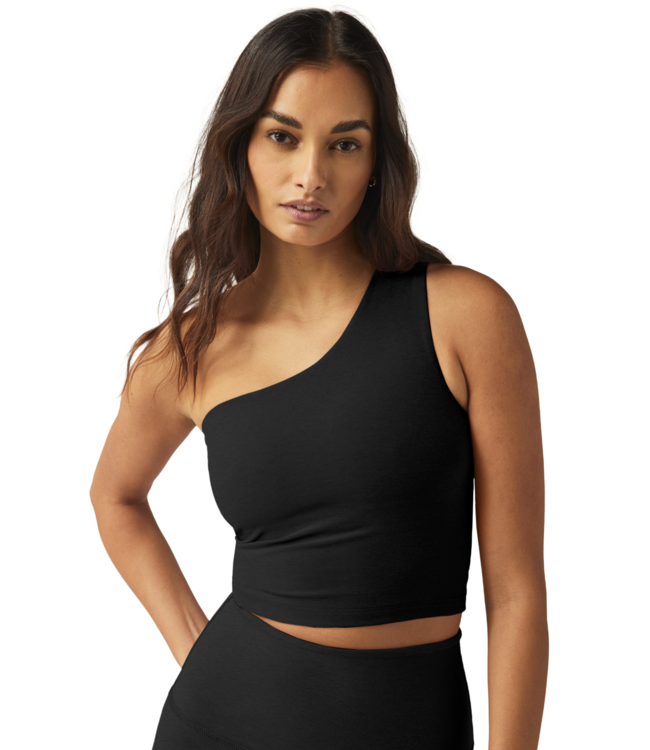 Spacedye The Bold Shoulder Cropped Tank- Darkest Knight