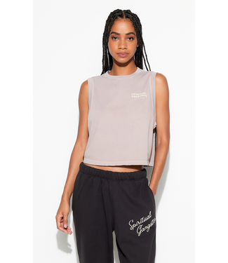 Spiritual Gangster SGLA Doheny Crop Tank- Moon Rock