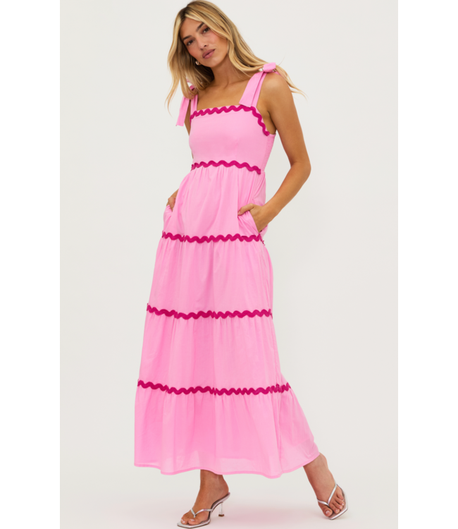 Charlotte Dress- Sweet Berry Wave Pink