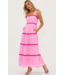 Charlotte Dress- Sweet Berry Wave Pink