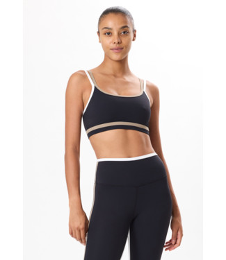 Splits59 Eva Rigor Double Strap Bra- Black/Latte