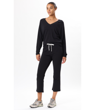 Splits59 Brooks Fleece Cropped Flare- Black