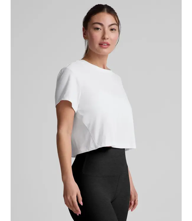 Featherweight Supreme Cropped Tee- Cloud White