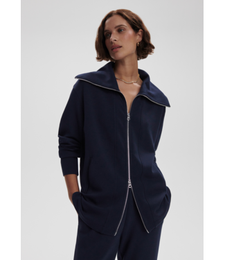 Varley Raleigh Zip Through Sweat- Navy