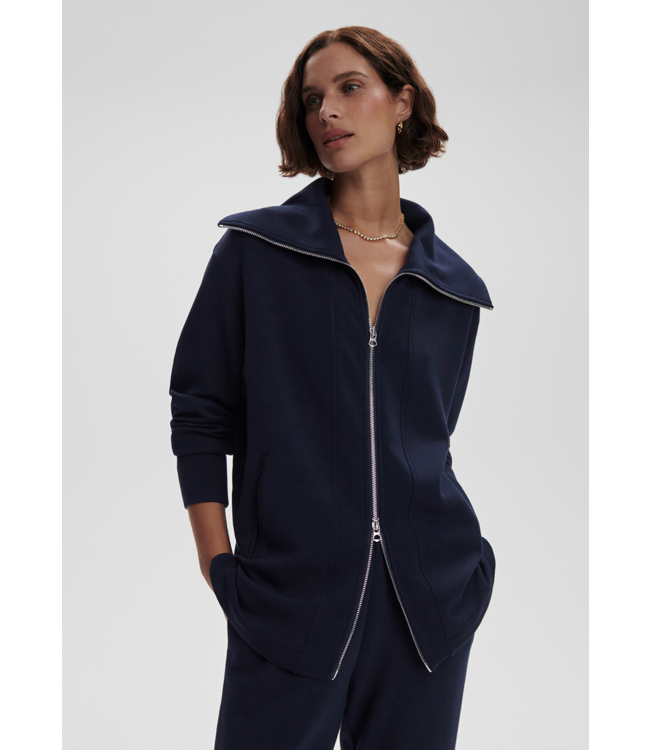 Raleigh Zip Through Sweat- Navy