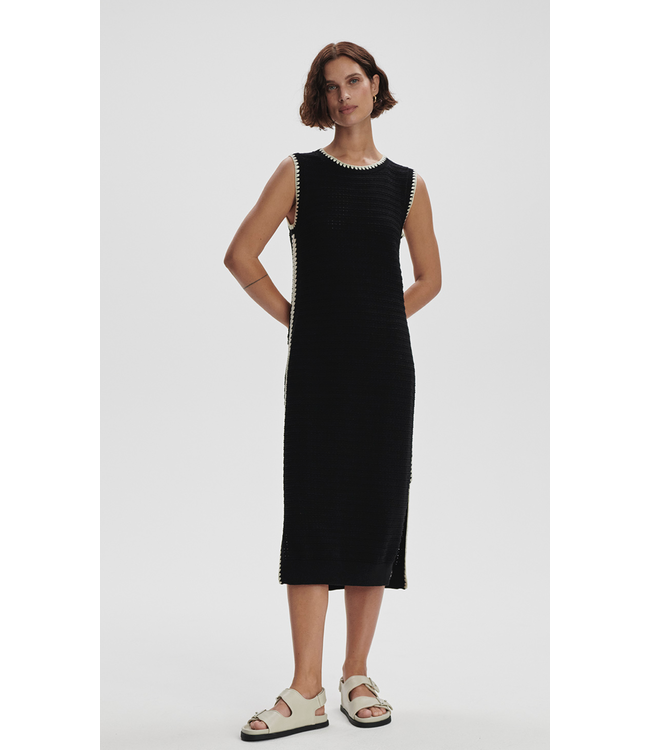 Dwight Tank Knit Dress- Black/White