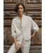 Celeste Button Through Sweat- Ivory Marl
