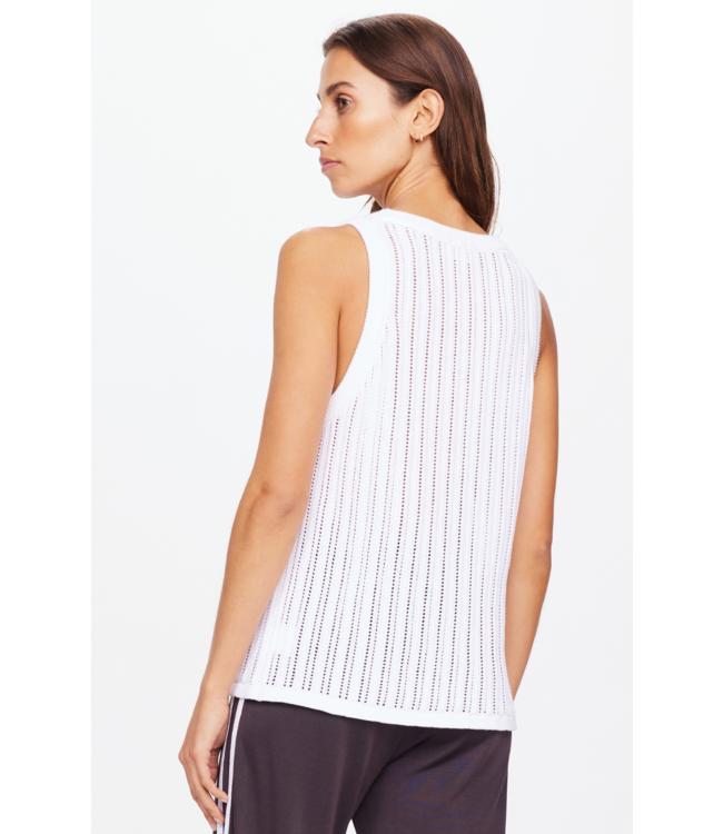 Muse Wales Knit Tank Top- White