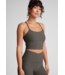 Spacedye Slim Racerback Cropped Tank- True Gray