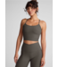 Spacedye Slim Racerback Cropped Tank- True Gray