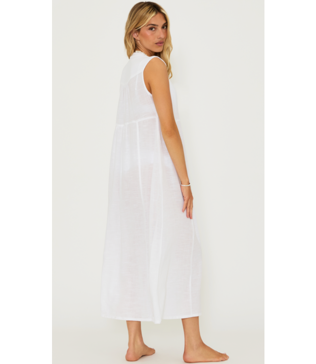 Sandra Dress- White Linen