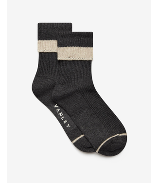 Varley Kerry Plush Roll Top Sock- Charcoal / Sandshell