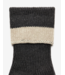 Kerry Plush Roll Top Sock- Charcoal / Sandshell