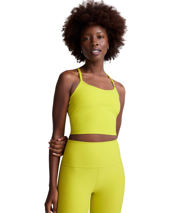 Spacedye Slim Racerback Cropped Tank- Citrus Pop Heather