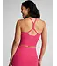 Spacedye Slim Racerback Cropped Tank- Vivid Pink Heather