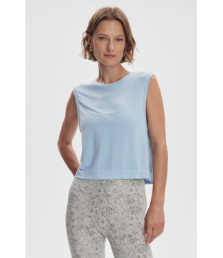 Varley Page Seamless Crop Tank- Cashmere Blue