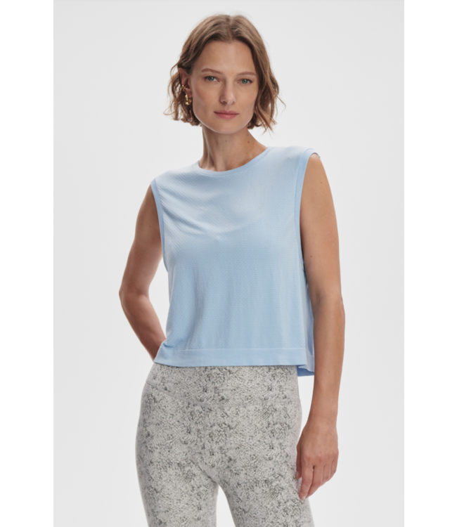 Page Seamless Crop Tank- Cashmere Blue