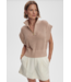 Gaines Half Zip Knit- Light Taupe