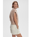 Gaines Half Zip Knit- Light Taupe