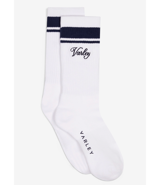 Lamar Club Stripe Sock- White/Blue Nights