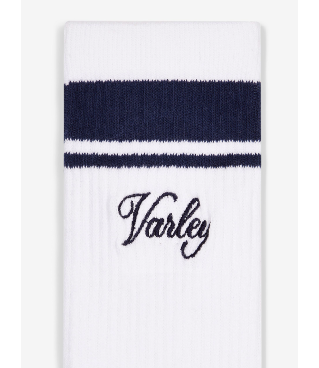 Lamar Club Stripe Sock- White/Blue Nights
