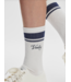 Lamar Club Stripe Sock- White/Blue Nights