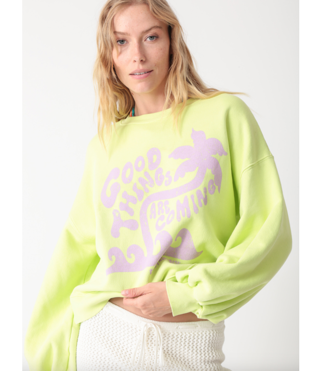 Balloon Sweatshirt Retro- Lime