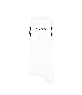 Klue Organic Cotton Tennis Sport Socks- White & Black
