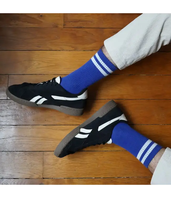 Organic Cotton Tennis Sport Socks- Blue & White