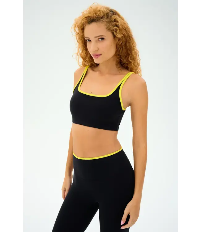 Cait Rigor Bra- Black/Chartreuse