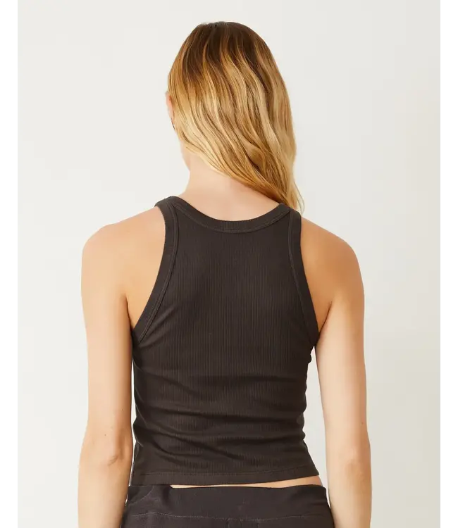 Crop Ultimate Tank- Washed Black