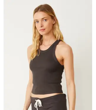 Monrow Crop Ultimate Tank- Washed Black
