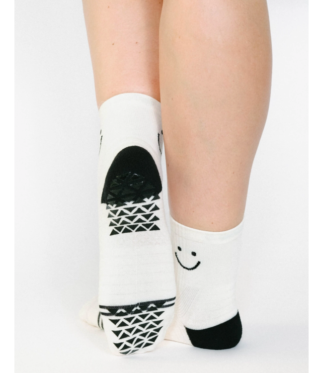 Happy Ankle Runner Sock- White
