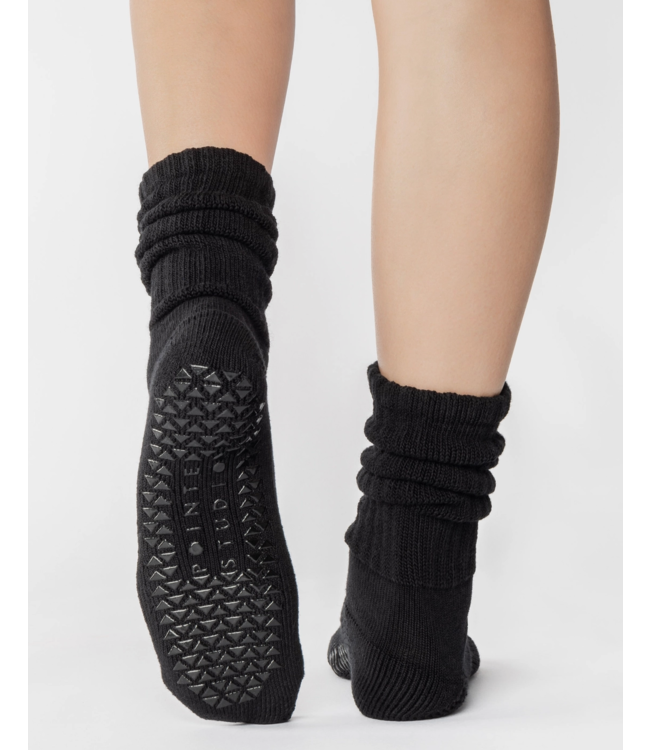Slouch Crew Grip Sock- Black