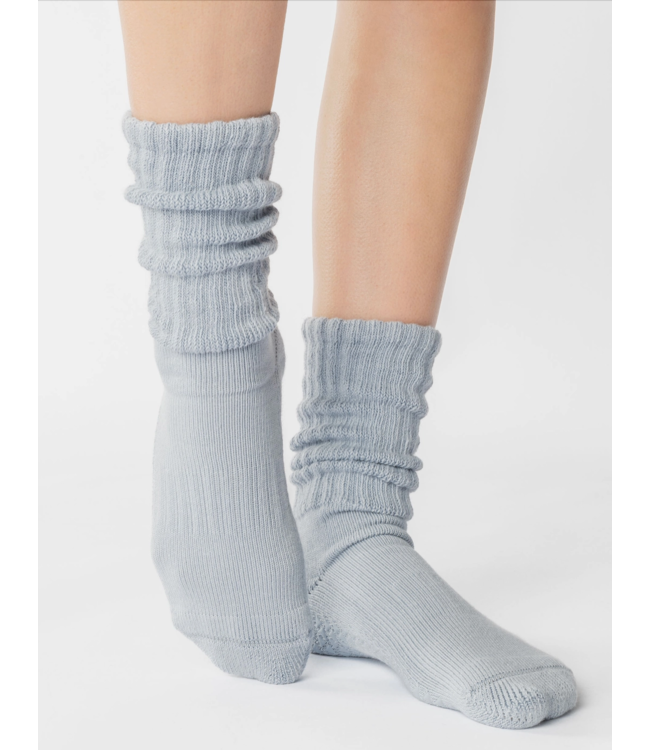 Slouch Crew Grip Sock- Sky