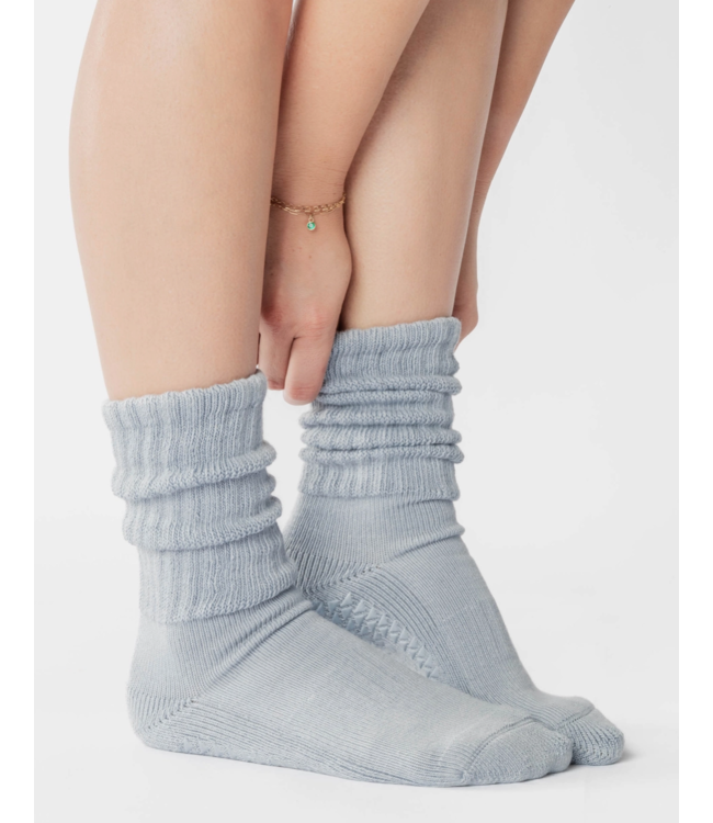 Slouch Crew Grip Sock- Sky