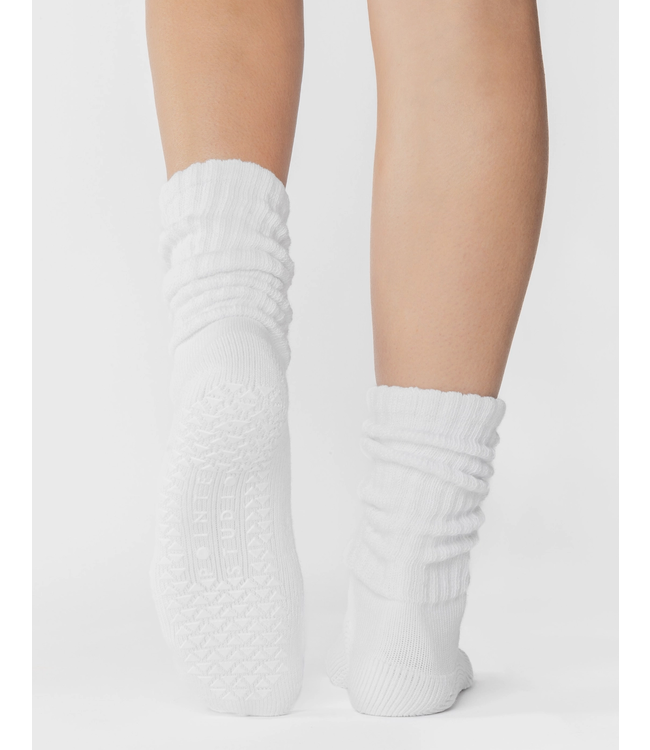 Slouch Crew Grip Sock- White