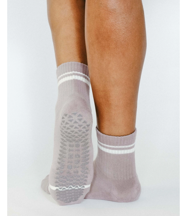 Varsity Ankle Grip Sock- Grey