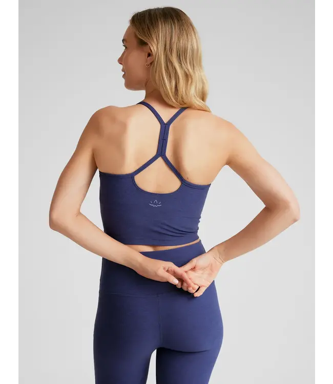 Spacedye Slim Racerback Cropped Tank- Eternal Blue