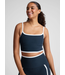 Spacedye New Moves High Cropped Tank- Nocturnal Navy/Cloud White