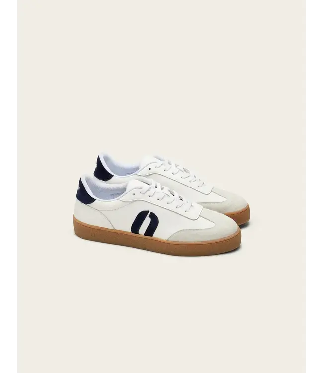 Pablo Low Top Trainers- White/Navy