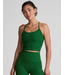 Spaced Slim Racerback Cropped Tank- Summer Thyme Green Heather