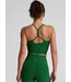 Spaced Slim Racerback Cropped Tank- Summer Thyme Green Heather
