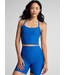 Spaced Slim Racerback Cropped Tank- Court Blue