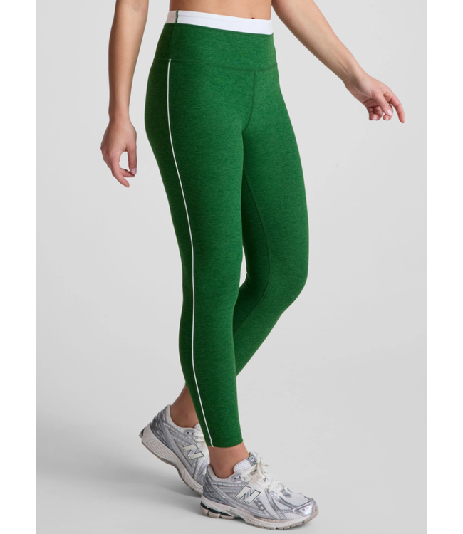 Spaced Trophy High Waisted Midi Legging- Summer Thyme Green