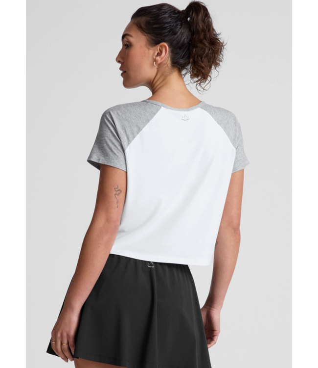 Featherweight Colorblock Tee- Cloud White/Silver Mist