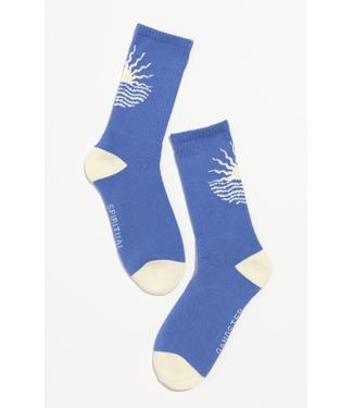 Spiritual Gangster Sea Sun Crew Sock- Wisteria/Canvas